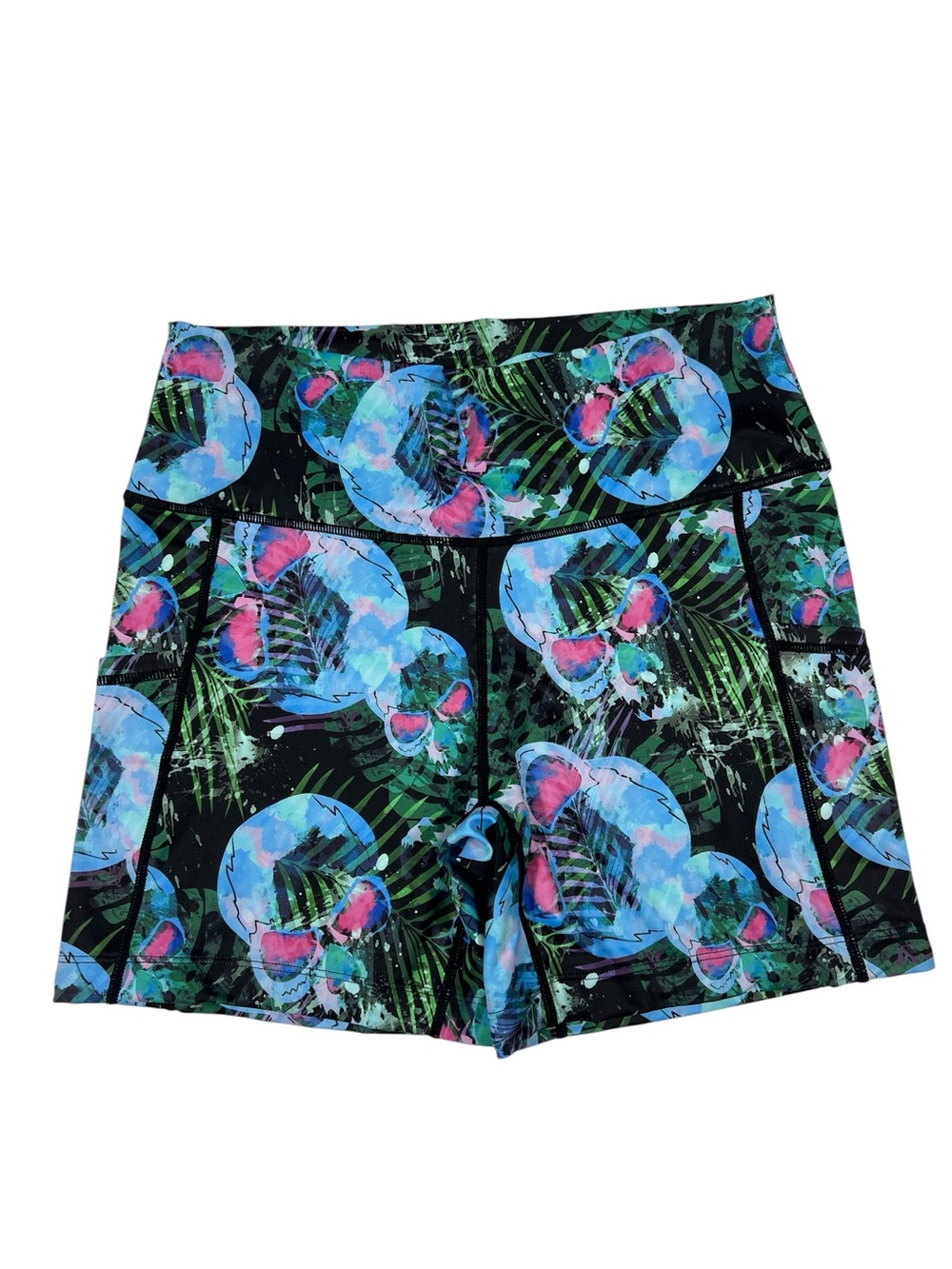 CVG Constantly Varied Gear "Miami Skulls" High-Waisted squat proof shorts LARGE